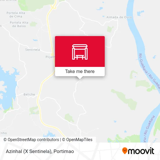 Azinhal (X Sentinela) map