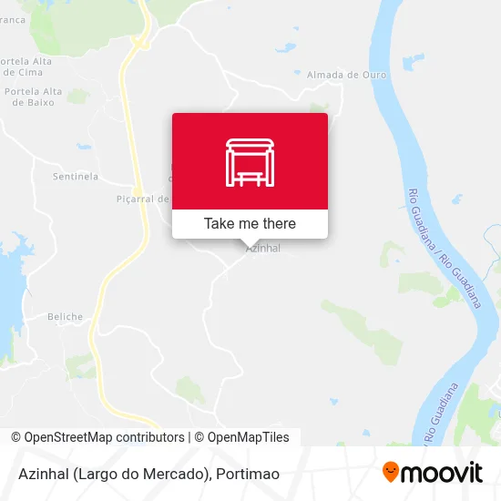 Azinhal (Largo do Mercado) map