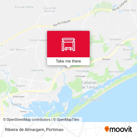 Ribeira de Almargem map