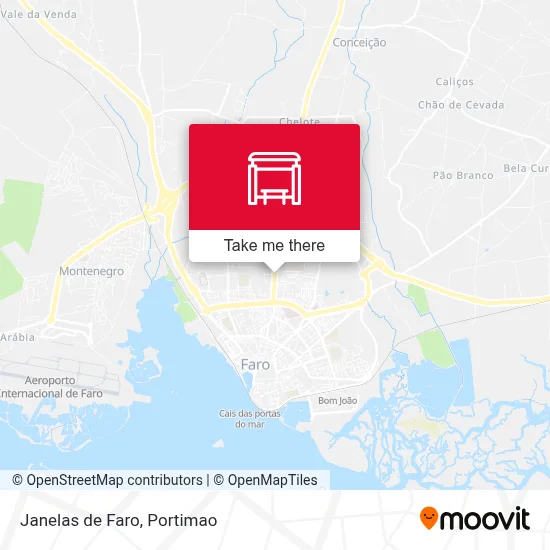 Janelas de Faro map