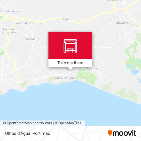 Olhos d'Água map