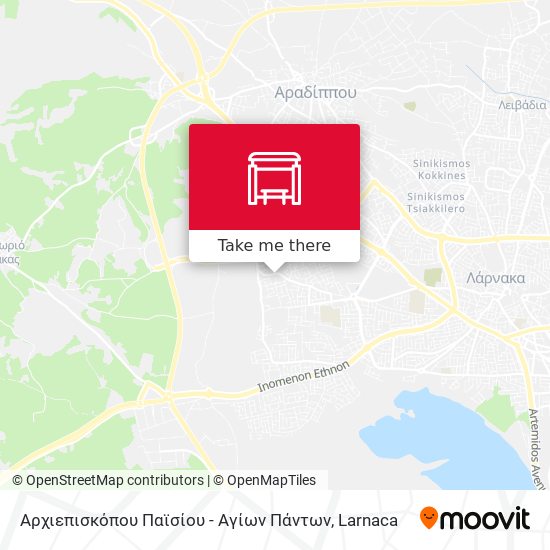 Αρχιεπισκόπου Παϊσίου - Αγίων Πάντων χάρτης