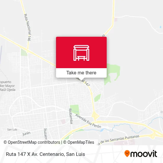 Ruta 147 X Av. Centenario map
