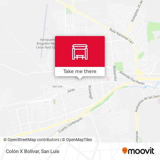 Colón X Bolívar map
