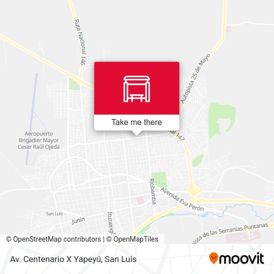 Av. Centenario X Yapeyú map
