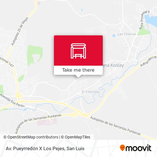 Av. Pueyrredón X Los Pejes map