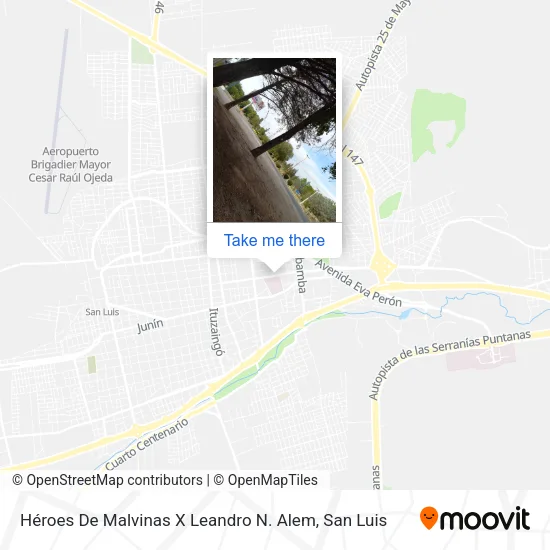 Héroes De Malvinas X Leandro N. Alem map