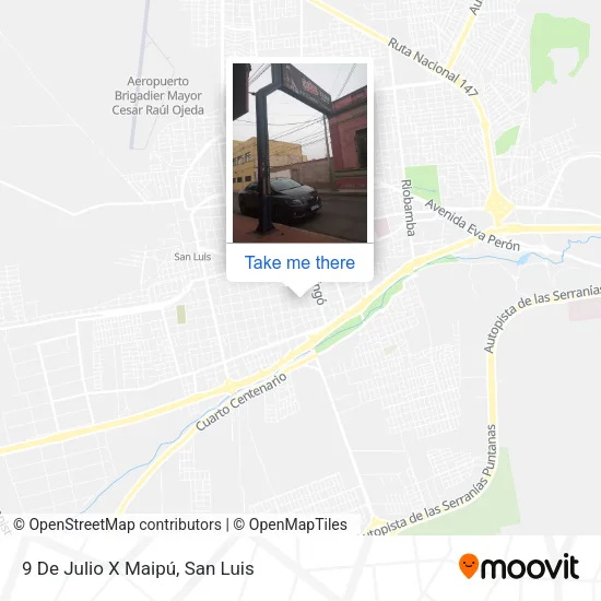 Mapa de 9 De Julio X Maipú