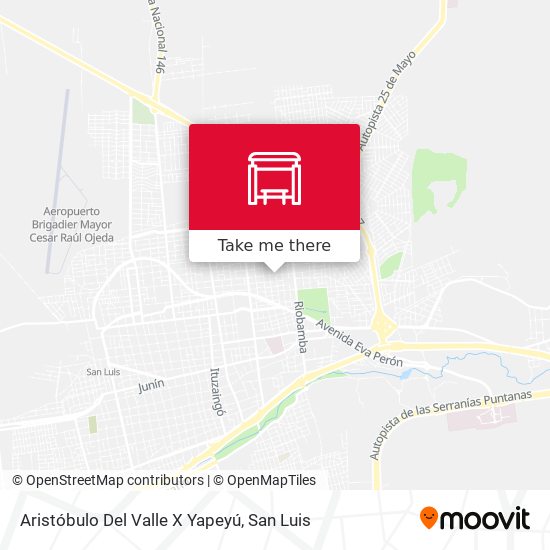 Aristóbulo Del Valle X Yapeyú map