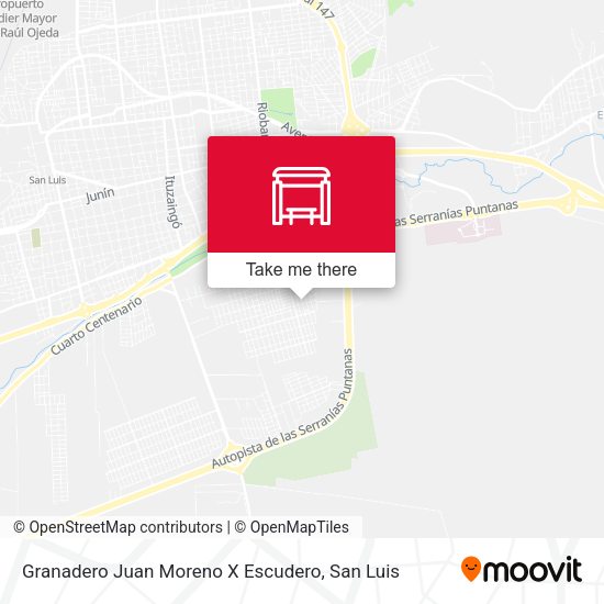 Mapa de Granadero Juan Moreno X Escudero