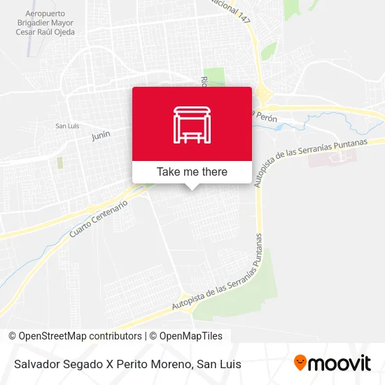 Mapa de Salvador Segado X Perito Moreno