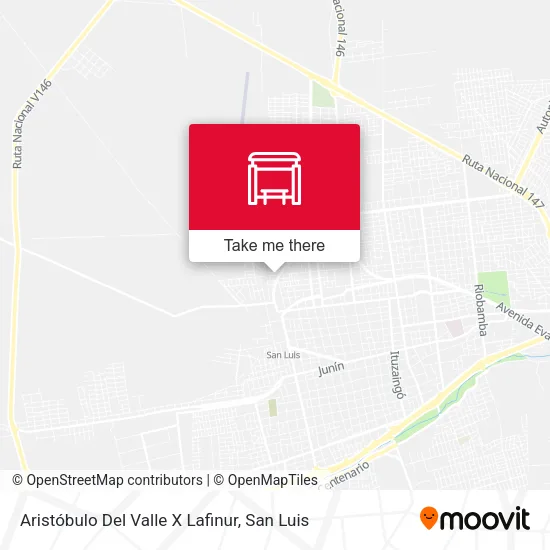 Aristóbulo Del Valle X Lafinur map