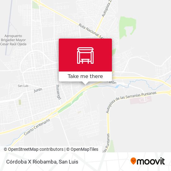 Mapa de Córdoba X Riobamba