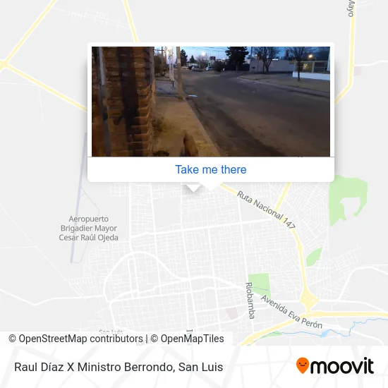 Raul Díaz X Ministro Berrondo map