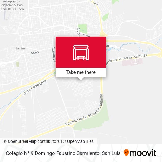 Mapa de Colegio N° 9 Domingo Faustino Sarmiento