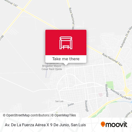 Av. De La Fuerza Aérea X 9 De Junio map