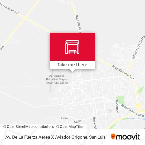 Mapa de Av. De La Fuerza Aérea X Aviador Origone