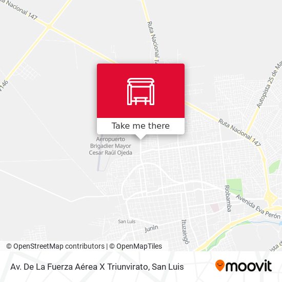 Mapa de Av. De La Fuerza Aérea X Triunvirato