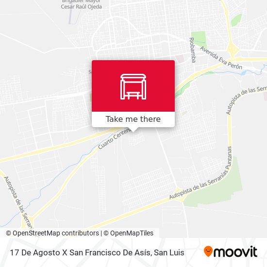 Mapa de 17 De Agosto X San Francisco De Asís