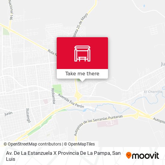 Av. De La Estanzuela X Provincia De La Pampa map