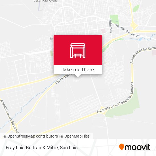 Fray Luis Beltrán X Mitre map