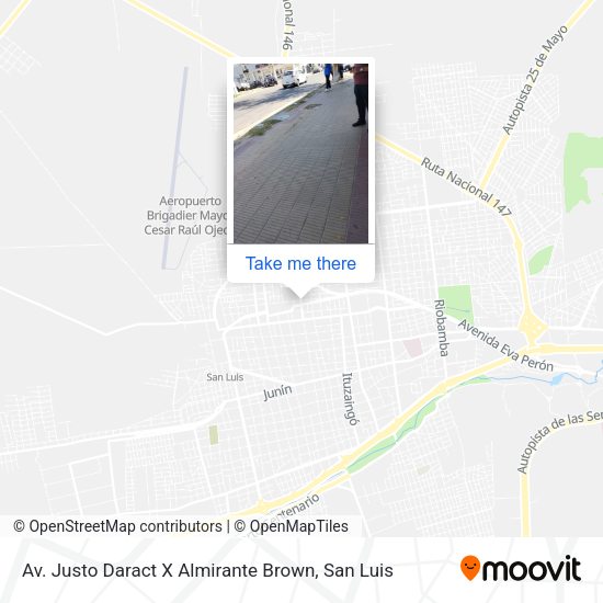 Mapa de Av. Justo Daract X Almirante Brown