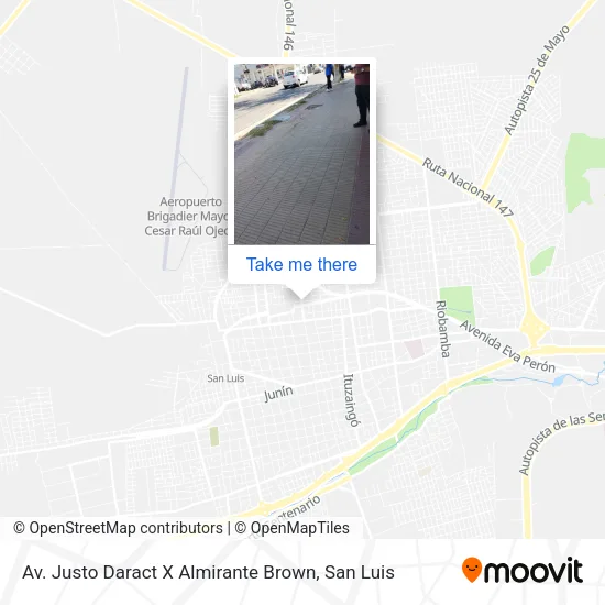 Mapa de Av. Justo Daract X Almirante Brown