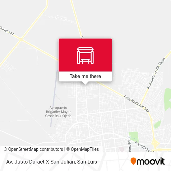 Mapa de Av. Justo Daract X San Julián