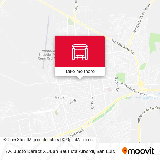 Mapa de Av. Justo Daract X Juan Bautista Alberdi