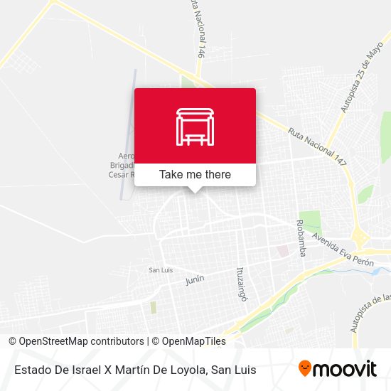 Estado De Israel X Martín De Loyola map