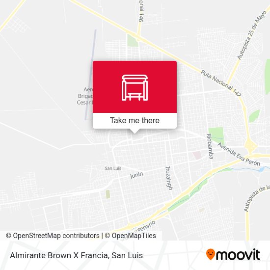 Mapa de Almirante Brown X Francia