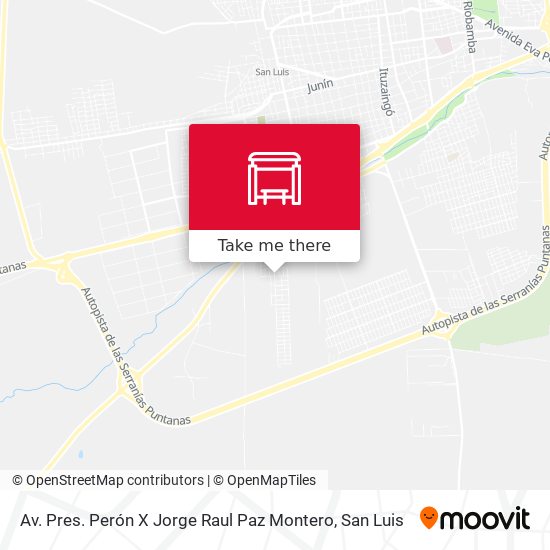 Av. Pres. Perón X Jorge Raul Paz Montero map