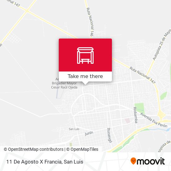 11 De Agosto X Francia map