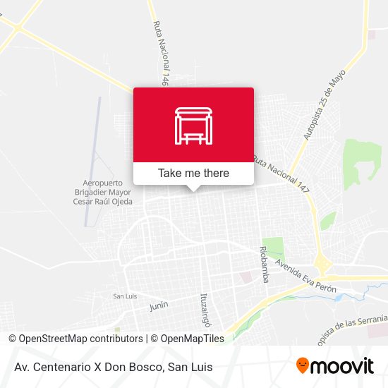 Av. Centenario X Don Bosco map