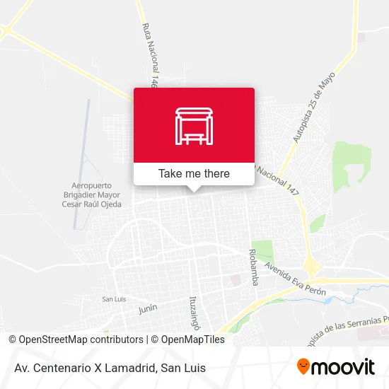 Mapa de Av. Centenario X Lamadrid