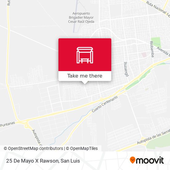 Mapa de 25 De Mayo X Rawson