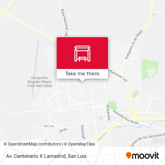 Av. Centenario X Lamadrid map