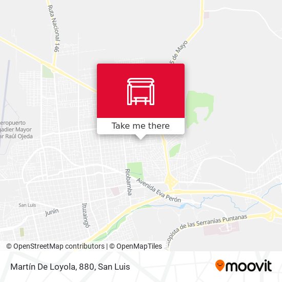 Martín De Loyola, 880 map