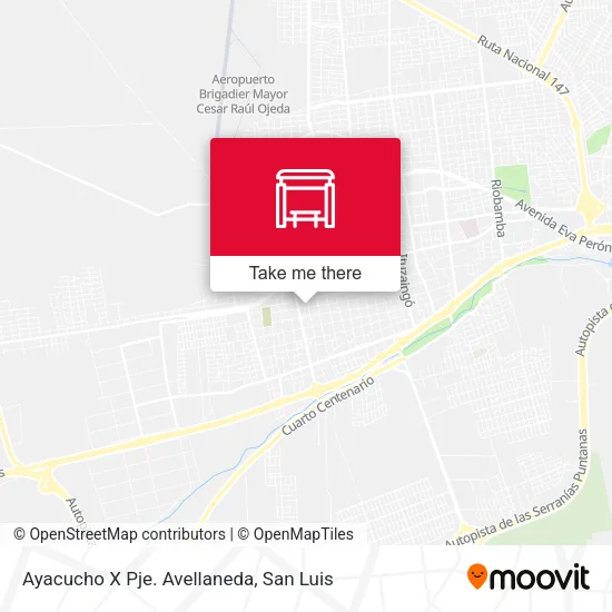 Mapa de Ayacucho X Pje. Avellaneda