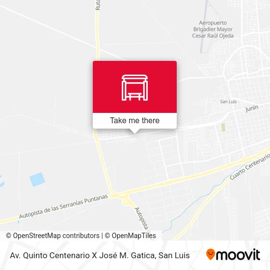 Mapa de Av. Quinto Centenario X José M. Gatica
