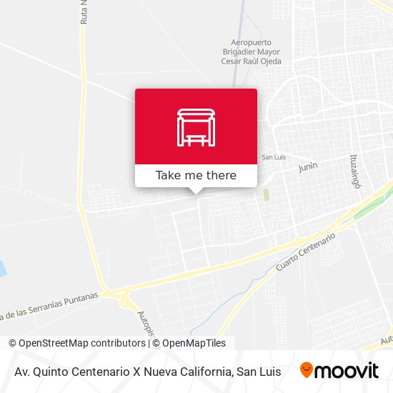 Mapa de Av. Quinto Centenario X Nueva California