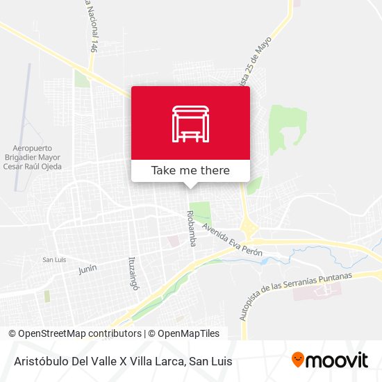 Mapa de Aristóbulo Del Valle X Villa Larca
