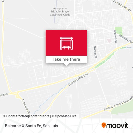 Balcarce X Santa Fe map