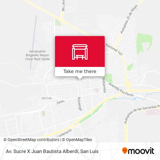 Mapa de Av. Sucre X Juan Bautista Alberdi