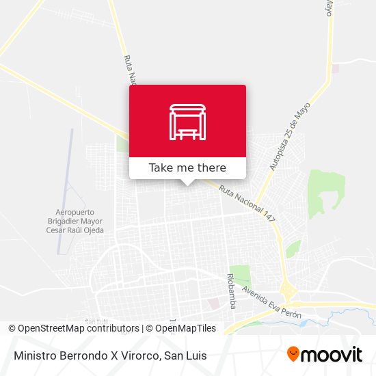 Ministro Berrondo X Virorco map