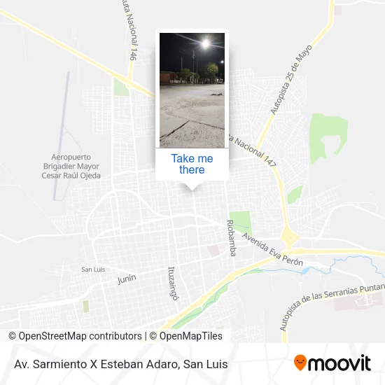 Mapa de Av. Sarmiento X Esteban Adaro