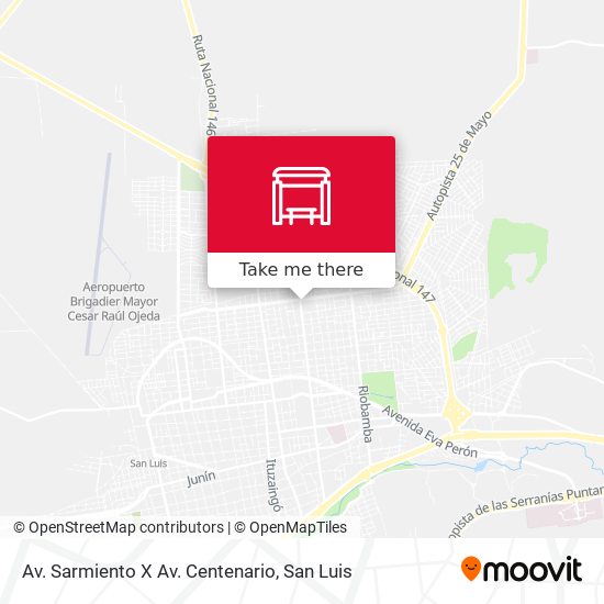 Av. Sarmiento X Av. Centenario map