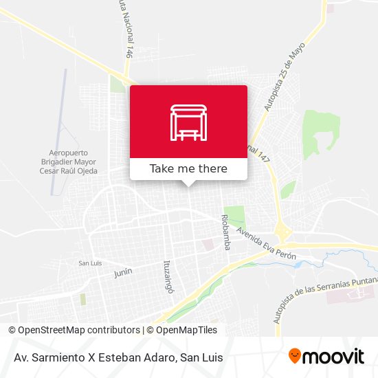 Av. Sarmiento X Esteban Adaro map