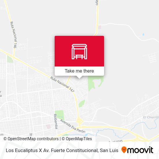 Los Eucaliptus X Av. Fuerte Constitucional map