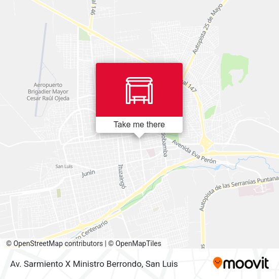 Av. Sarmiento X Ministro Berrondo map